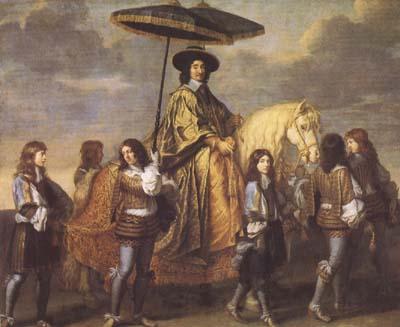 LE BRUN, Charles Chancellor Seguier at the Entry of Louis XIV into Paris in 1660 (mk08) France oil painting art